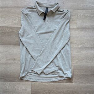 Lululemon Athletica Heather Gray Polo Shirt